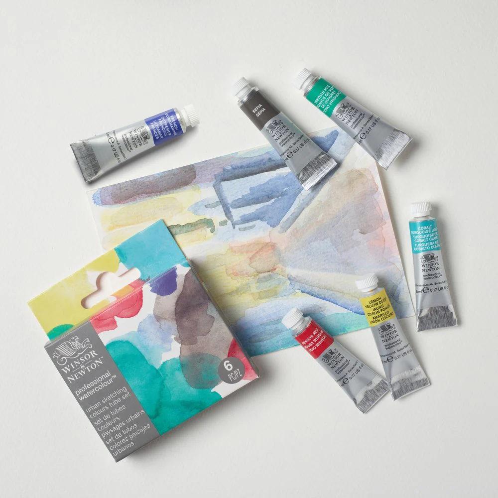 Winsor & Newton Professional Watercolour Urban Sketching Colours Tube Set of 6 - Image 7