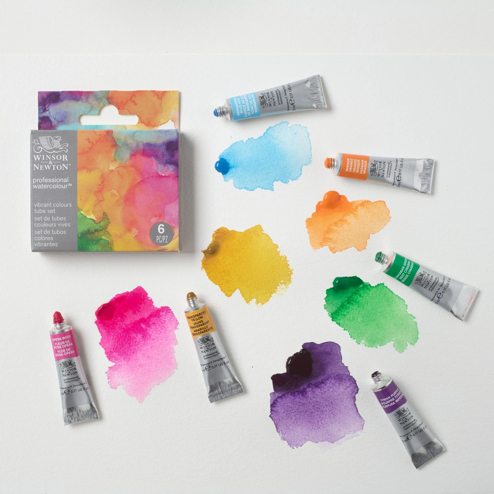 Winsor & Newton Professional Watercolour Vibrant Colours Tube Set of 6 - Image 2