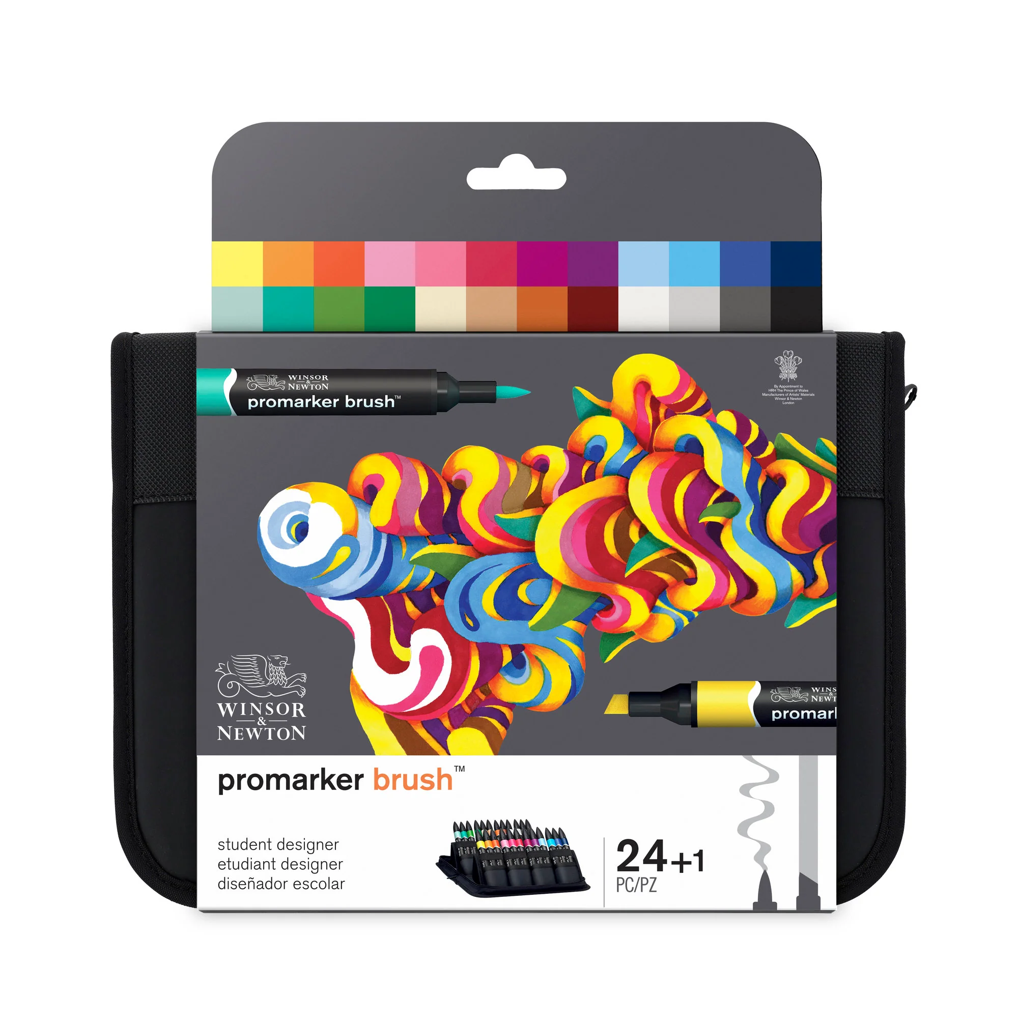 Winsor & Newton Promarker Brush Set of 24 Student Designer