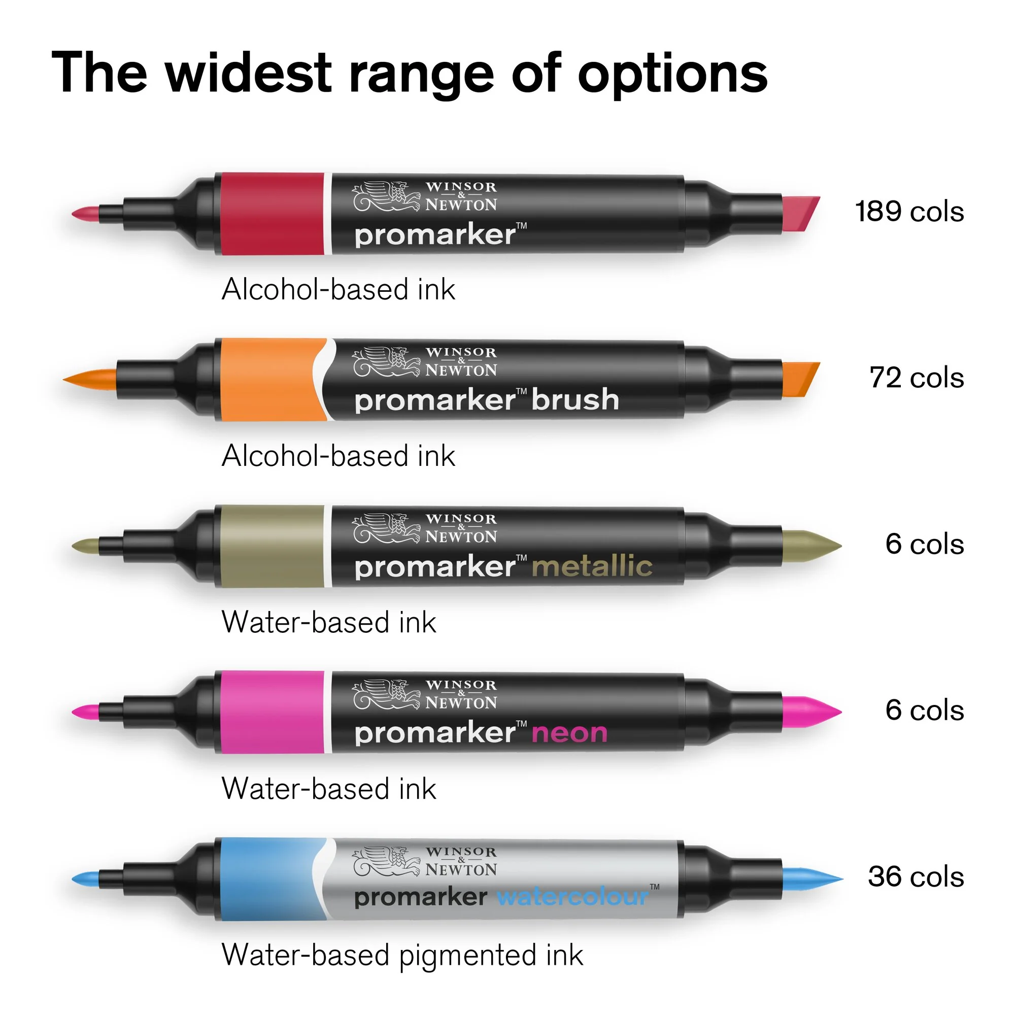 Winsor & Newton Promarker Brush Set of 24 Student Designer - Image 9