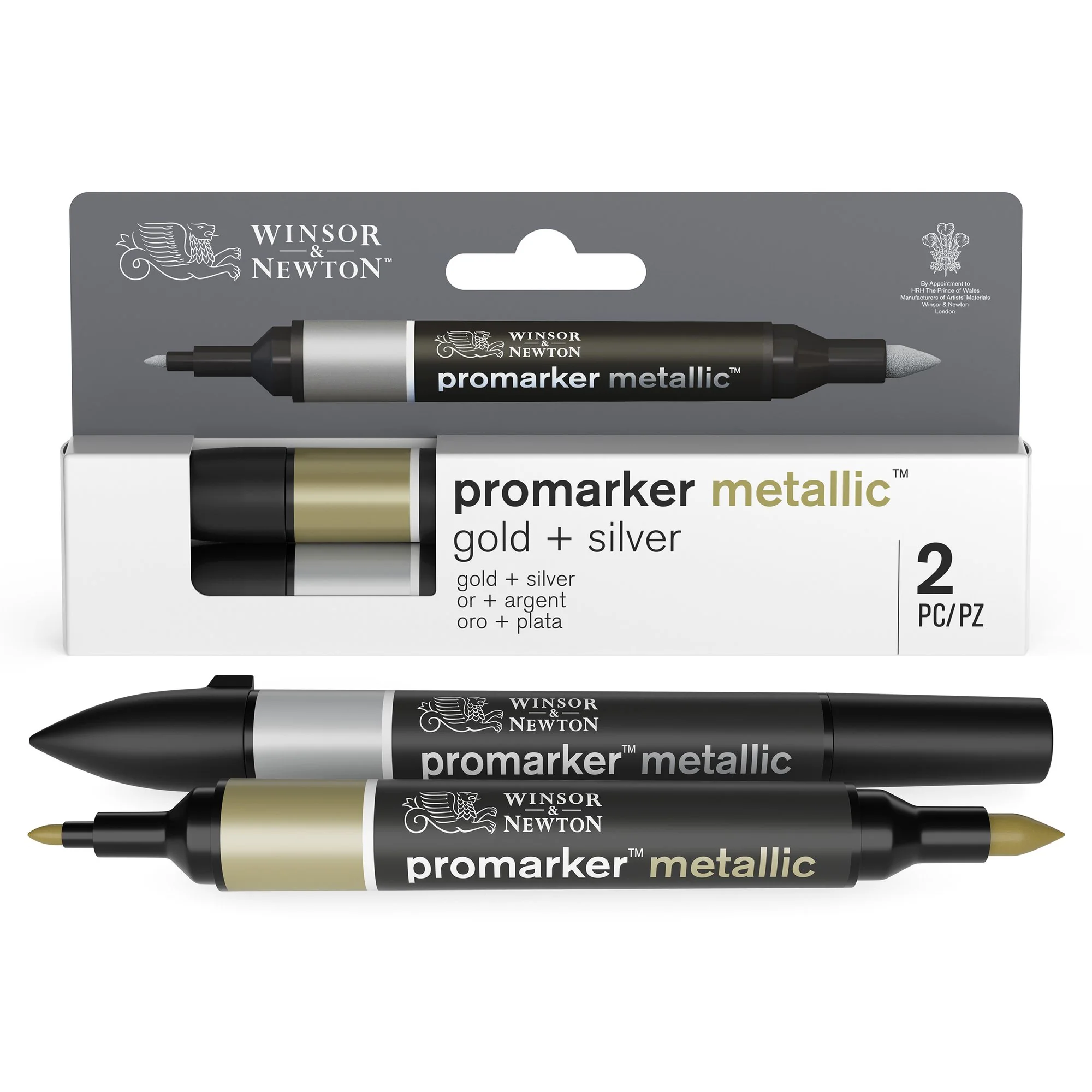 Winsor & Newton Promarker Gold & Silver Pack of 2 - Image 10