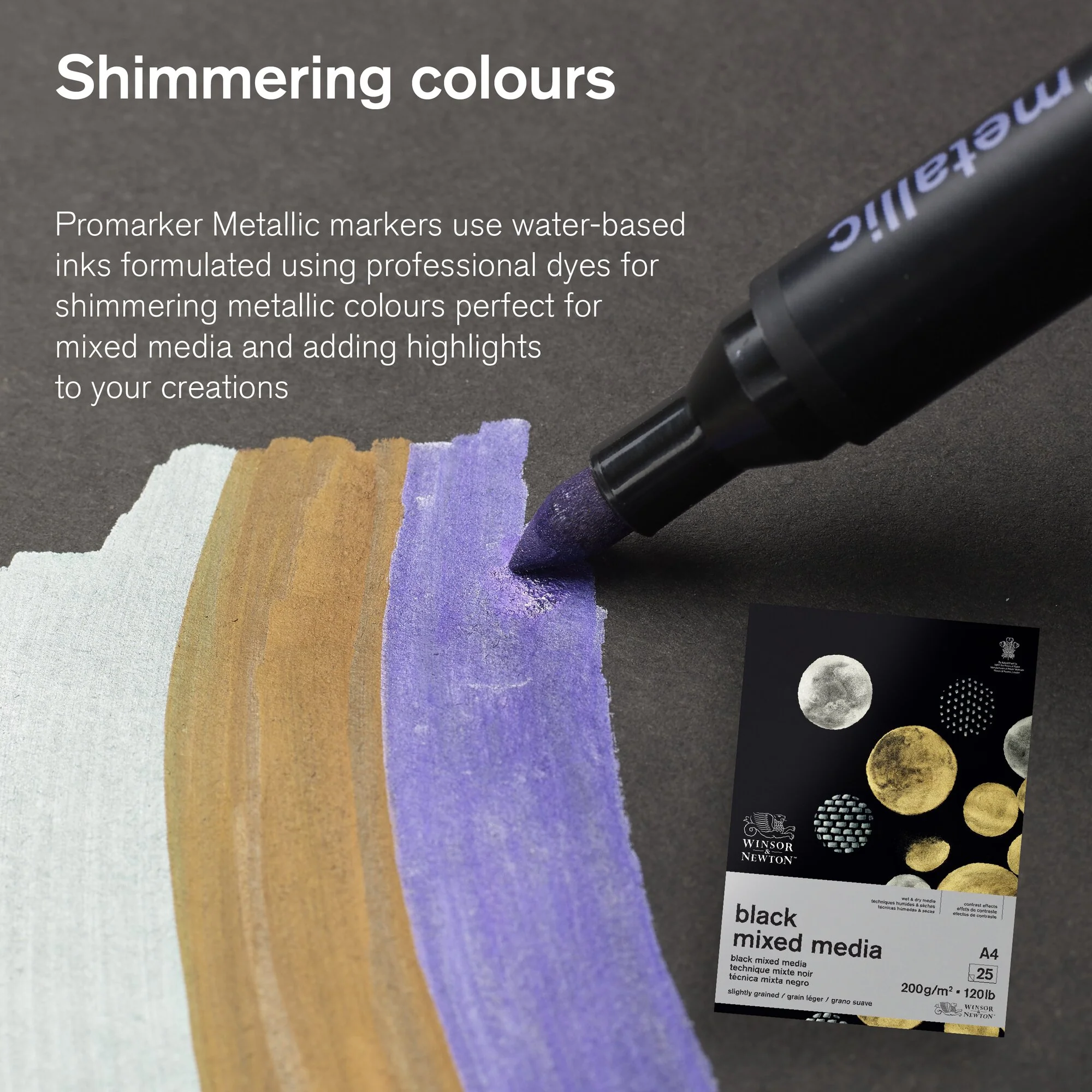 Winsor & Newton Promarker Gold & Silver Pack of 2 - Image 4