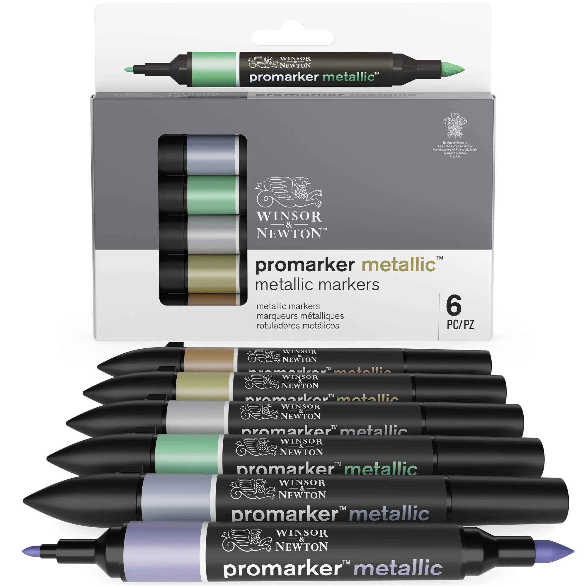 Winsor & Newton Promarker Set of 6 Metallic - Image 10