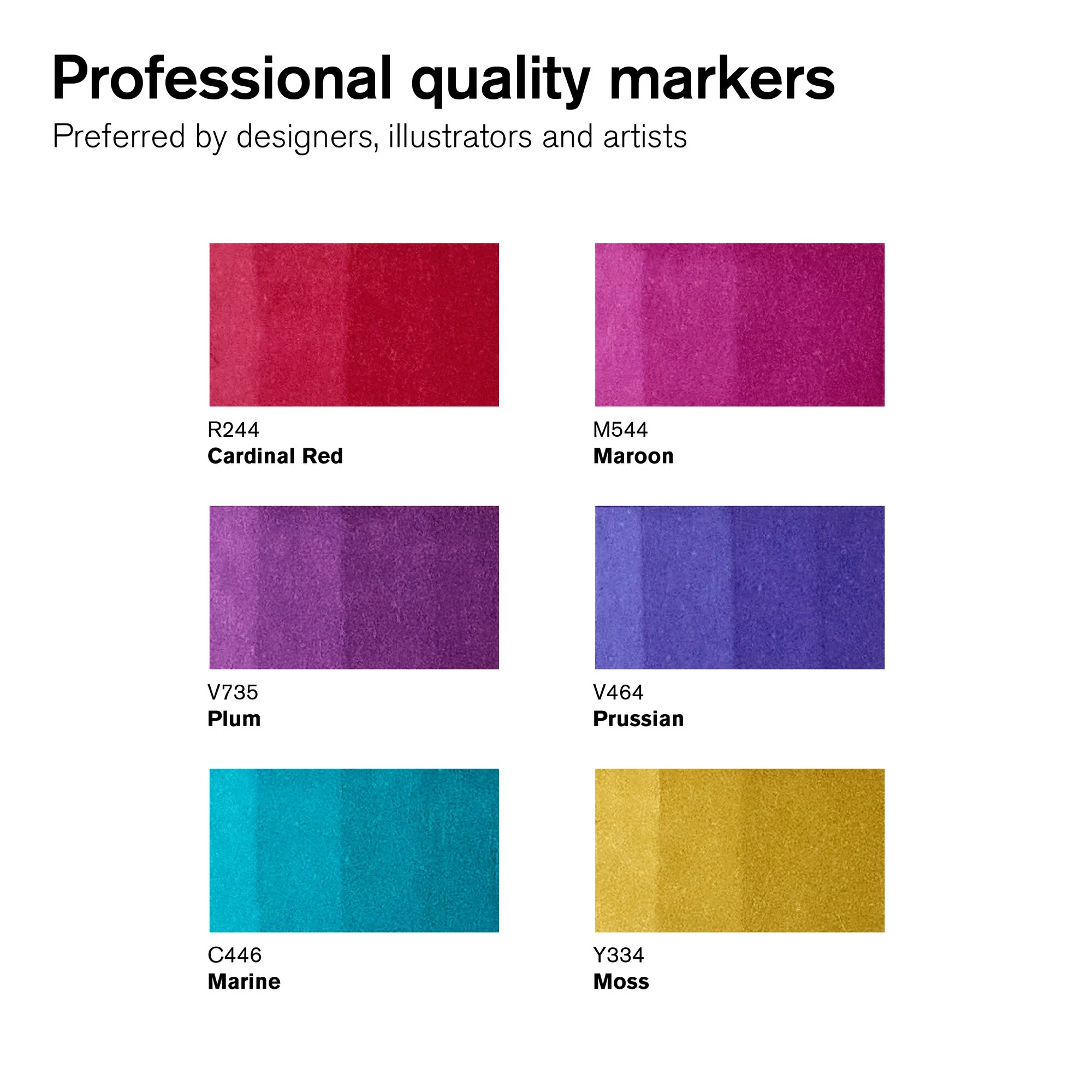 Winsor & Newton Promarker Set of 6 Rich Tones - Image 2