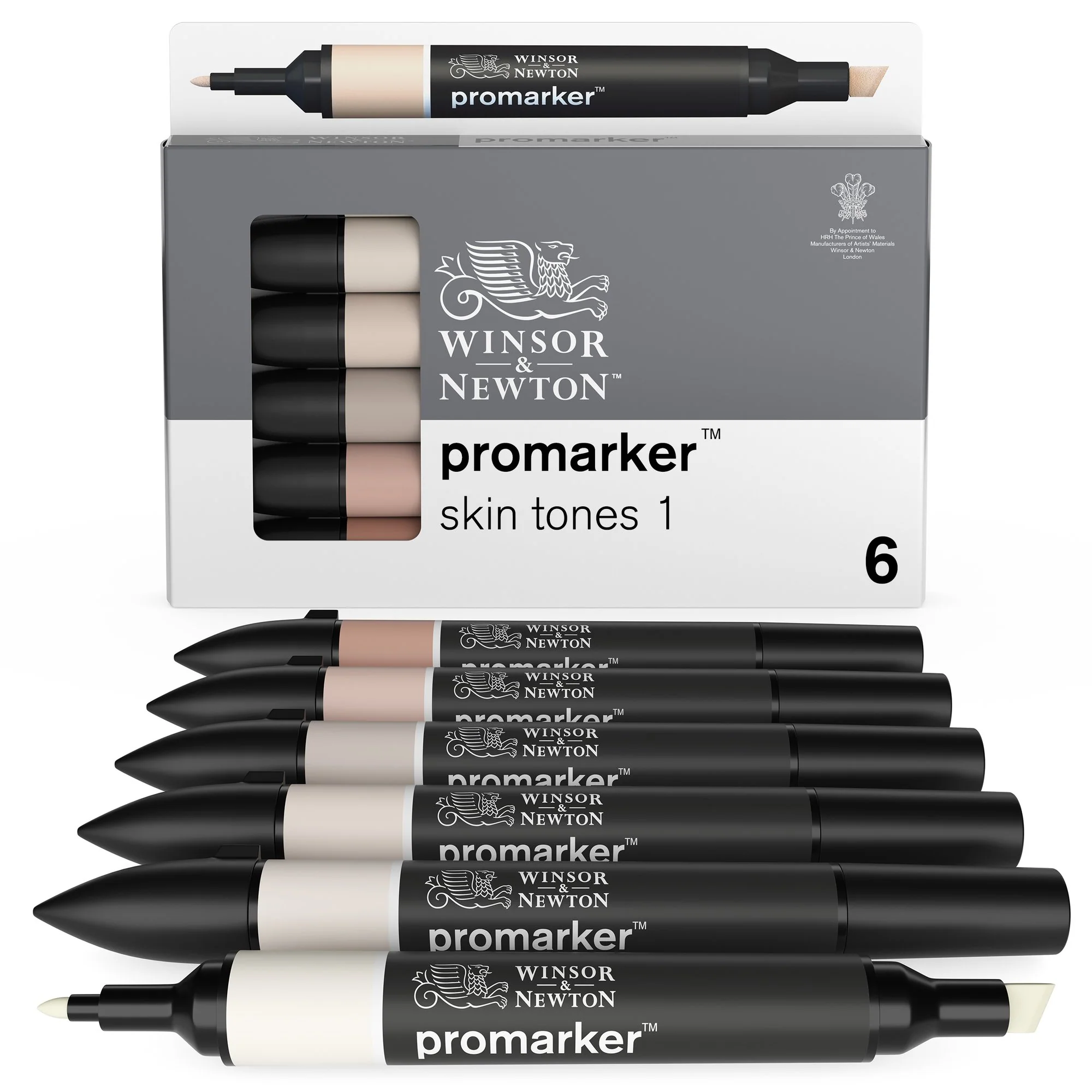 Winsor & Newton Promarker Set of 6 Skin Tones #1