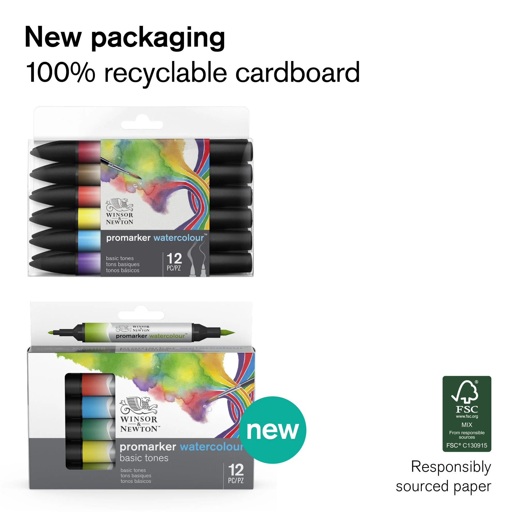 Winsor & Newton Promarker Watercolour Set of 12 Basic - Image 7