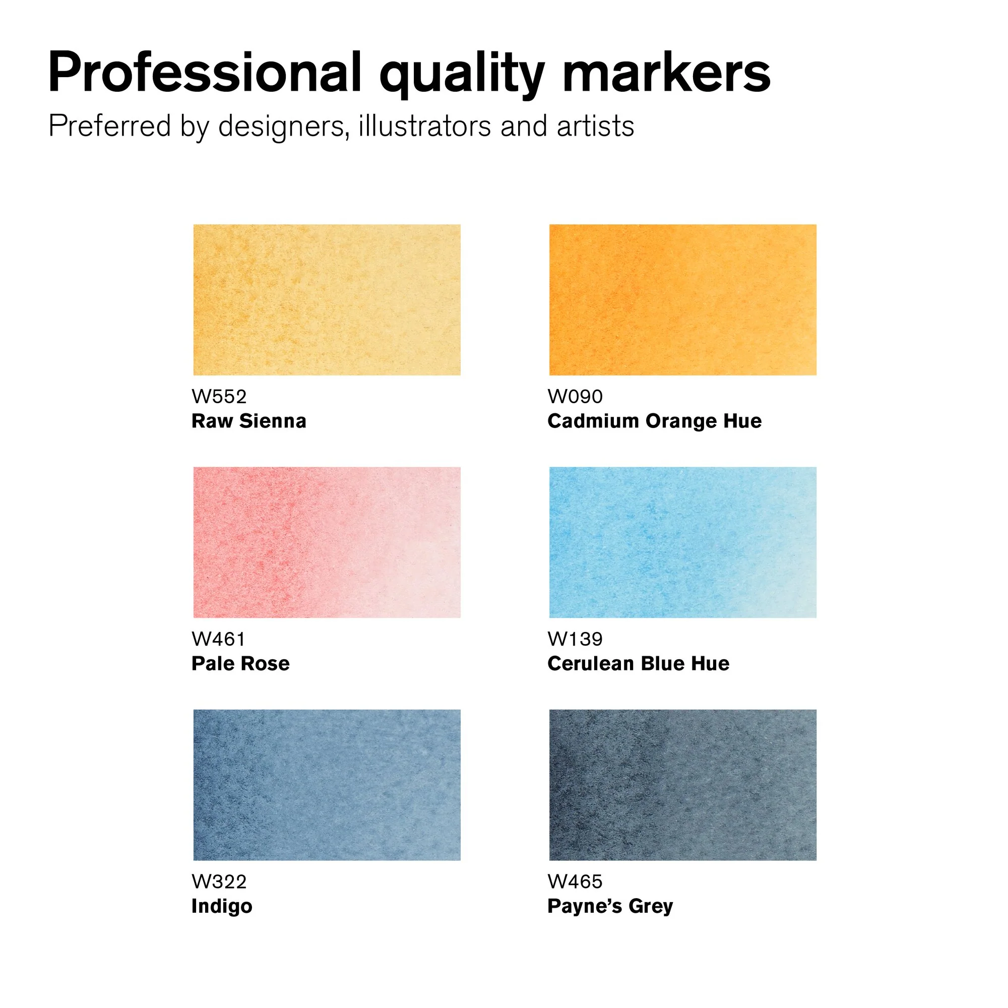 Winsor & Newton Promarker Watercolour Set of 6 Skyscape - Clearance - Image 2