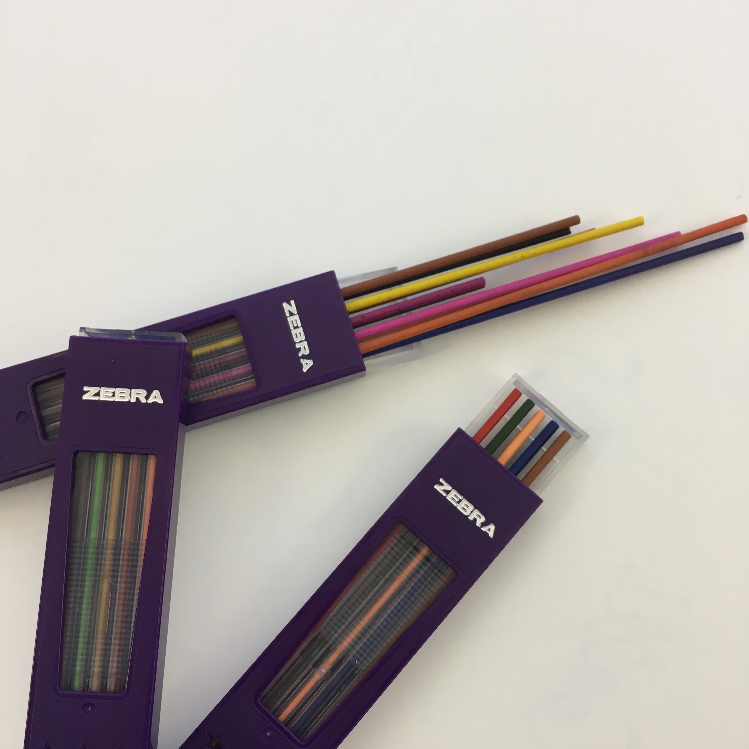 Zebra Refill for Zensations Mechanical Pencil 2mm Assorted Colours 3 Pack - Image 3