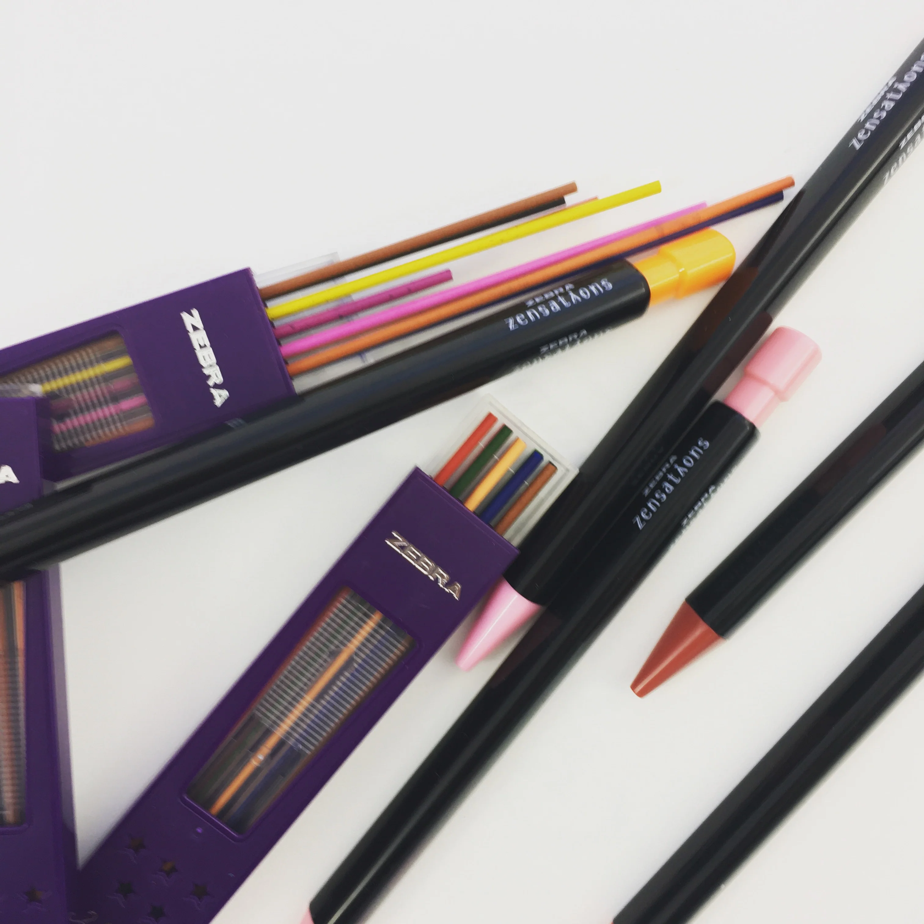Zebra Refill for Zensations Mechanical Pencil 2mm Assorted Colours 3 Pack - Image 4